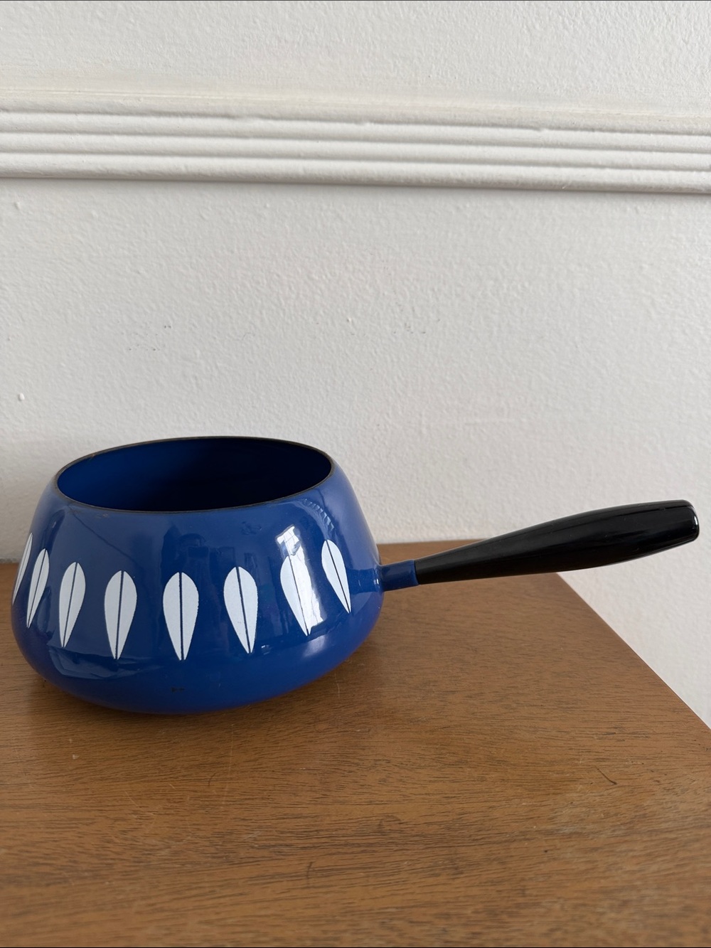 Catherine Holm Norway Enameled Blue Fondue Pot NO LID
